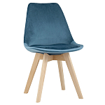 Стул с мягким велюровым сиденьем Arvika Blue варинант исполнения - 1 | Loft Concept в Красноярске