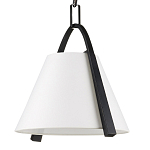 Подвесной светильник в форме конуса с белым тканевым абажуром и чёрным каркасом Stylish Solution варинант исполнения - 3 | Loft Concept в Красноярске