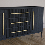 Буфет Primo с тремя ящиками и двумя фасадами Черный дуб варинант исполнения - 3 | Loft Concept в Красноярске