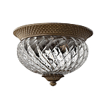 Потолочный светильник с чашеобразным плафоном из толстого волнообразного стекла и широким узорчатым основанием Hinkley варинант исполнения - 9 | Loft Concept в Красноярске