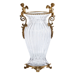 Ваза прозрачная с бронзовыми ручками в виде ангелов Eden Garden варинант исполнения - 1 | Loft Concept в Красноярске