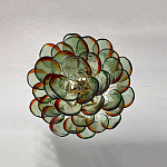 Люстра стеклянная с зелеными лепестками Green Leaf Fall варинант исполнения - 4 | Loft Concept в Красноярске