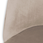 Барный стул со спинкой и металлической подставкой на 4-х деревянных ножках Бежевый Велюр Vendramin Chair варинант исполнения - 3 | Loft Concept в Красноярске