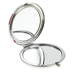 Зеркало карманное складное круглое из натурального камня Оникс в подарочной упаковке Silver Stone Mirrors варинант исполнения - 2 | Loft Concept в Красноярске