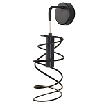 Бра светодиодное из металла со спиральным декоративным элементом черное Metal Spiral варинант исполнения - 1 | Loft Concept в Красноярске