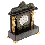 Часы настольные из натурального камня Нефрит с декором в виде Кариатиды Caryatid Stone Clock варинант исполнения - 2 | Loft Concept в Красноярске