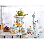 Шкатулка голубого цвета с цветочными орнаментами Blue Garden варинант исполнения - 8 | Loft Concept в Красноярске