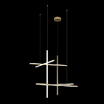 Люстра с 6-ю  пересекающимися цилиндрическими плафонами на тонких тросах Trumpet tube варинант исполнения - 5 | Loft Concept в Красноярске