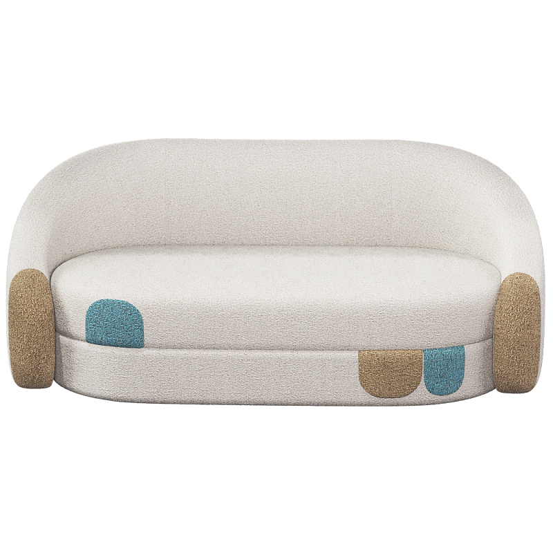 Дизайнерский Диван Undina Молочный Песочный Голубой в Красноярске | Loft Concept 