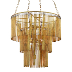 Люстра трёхъярусная золотого цвета Metal Tentacles варинант исполнения - 1 | Loft Concept в Красноярске