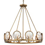 Люстра круглая с прозрачными рельефными плафонами Crystal Prism варинант исполнения - 1 | Loft Concept в Красноярске