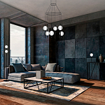 Люстра светодиодная с 6-ю сферическими стеклянными плафонами Splatter варинант исполнения - 5 | Loft Concept в Красноярске