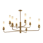 Люстра на штанге с 8-ю цилиндрическими матовыми плафонами и шарами из камня Orb Essence варинант исполнения - 8 | Loft Concept в Красноярске