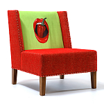 FUN Armchair "Chili Pepper" Red Дизайнерское кресло с цветным принтом варинант исполнения - 2 | Loft Concept в Красноярске