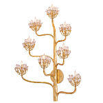 Бра золотое в виде растения Golden Flower Glade варинант исполнения - 2 | Loft Concept в Красноярске