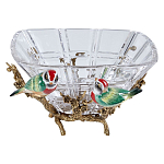 Чаша квадратная из прозрачного стекла с фигурками разноцветных птиц Eden Garden варинант исполнения - 1 | Loft Concept в Красноярске