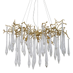 Люстра подвесная с прозрачными подвесками в форме капель Droplet Chandelier варинант исполнения - 1 | Loft Concept в Красноярске