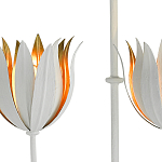 Люстра белая прямоугольная с абажурами в виде цветков тюльпана White Tulips варинант исполнения - 1 | Loft Concept в Красноярске