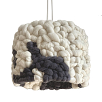 Светильник вязаный из шерсти Черно-белый варинант исполнения - 2 | Loft Concept в Красноярске