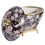 Шкатулка черного цвета с цветочной росписью Eden Garden варинант исполнения - 2 | Loft Concept в Красноярске