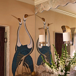 Обои ручная роспись Sarus Cranes Colourway SC-208 on Raw Silk dyed silk варинант исполнения - 2 | Loft Concept в Красноярске