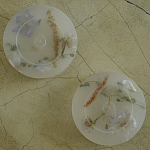 Круглая подставка под благовония из эпоксидной смолы с цветами белая Epoxy Resin Flowers Incense Stand White варинант исполнения - 2 | Loft Concept в Красноярске