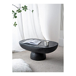 Столик кофейный черного цвета с овальной столешницей и круглым основанием Black Dalmen Table варинант исполнения - 3 | Loft Concept в Красноярске