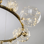 Дизайнерская кольцевая люстра с гирляндой внутри стеклянных плафонов Iona Garland Chandelier 12 варинант исполнения - 3 | Loft Concept в Красноярске