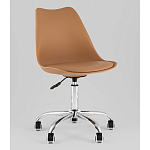 Офисный стул на металлическом основании EGGERY Brown пластик варинант исполнения - 1 | Loft Concept в Красноярске