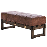 Банкетка Duncan винтажная коричневая кожа варинант исполнения - 3 | Loft Concept в Красноярске