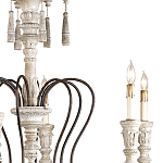 Люстра с состаренными резными элементами Graceful Profile варинант исполнения - 1 | Loft Concept в Красноярске