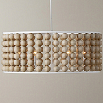 Люстра в форме цилиндра с вставками из деревянных бусин Wooden Beads варинант исполнения - 7 | Loft Concept в Красноярске