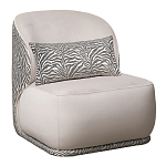 Кресло без подлокотников бежевое с принтом Macrocosm варинант исполнения - 1 | Loft Concept в Красноярске