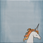 Плитка с узором Девочка единорог варинант исполнения - 5 | Loft Concept в Красноярске