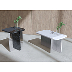 Slice журнальный столик из мрамора и массива дуба варинант исполнения - 2 | Loft Concept в Красноярске