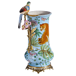 Ваза из фарфора с птицей на бронзовой ветке Garden of Eden варинант исполнения - 1 | Loft Concept в Красноярске