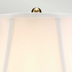 Настольная лампа с фарфоровым основанием с декоративным орнаментом и белым абажуром на темной круглой подставке Elstead Lighting варинант исполнения - 7 | Loft Concept в Красноярске