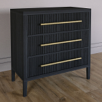 Комод Primo с 3 выдвижными ящиками Черный дуб варинант исполнения - 4 | Loft Concept в Красноярске