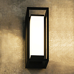 Уличный настенный светильник прямоугольный с чёрной рамкой Высота 35 см Geometric Glow варинант исполнения - 2 | Loft Concept в Красноярске