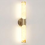 Бра с вытянутым цилиндрическим плафоном из белого алебастра на круглом основании Латунь Cryptocrystalline Stone варинант исполнения - 1 | Loft Concept в Красноярске