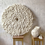 Панно на стену из шерсти мериноса Белый Круг  варинант исполнения - 1 | Loft Concept в Красноярске