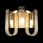 Бра с металлическим основанием золотого цвета и хрустальными подвесками Textured Glass варинант исполнения - 3 | Loft Concept в Красноярске