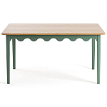 Деревянный обеденный стол Wavy Wooden Dining Table Green варинант исполнения - 2 | Loft Concept в Красноярске