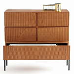 Комод с геометрическим рисунком на ящиках Anders Dark Wood варинант исполнения - 3 | Loft Concept в Красноярске