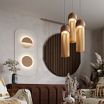 Бра круглое натуральная пробка с бахромой Natural Cork варинант исполнения - 5 | Loft Concept в Красноярске