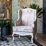 Кресло из массива бука серое с растительным орнаментом Raffael Floral Grey Armchair варинант исполнения - 9 | Loft Concept в Красноярске