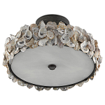 Потолочный светильник круглый с абажуром из устричных раковин Sea Ravens варинант исполнения - 4 | Loft Concept в Красноярске