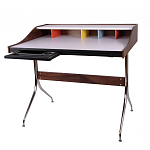 Письменный стол с 2-мя чёрными выдвижными ящиками и нишей с цветными разделителями Ballan варинант исполнения - 2 | Loft Concept в Красноярске