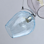 Люстра каскадная с 5-ю разноцветными стеклянными плафонами Kaleido варинант исполнения - 5 | Loft Concept в Красноярске