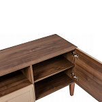 ТВ-тумба бежевая из массива бука с 2-мя дверками и ящиком Wenge Light варинант исполнения - 3 | Loft Concept в Красноярске